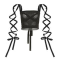 Gothic Mesh Lace Up Top