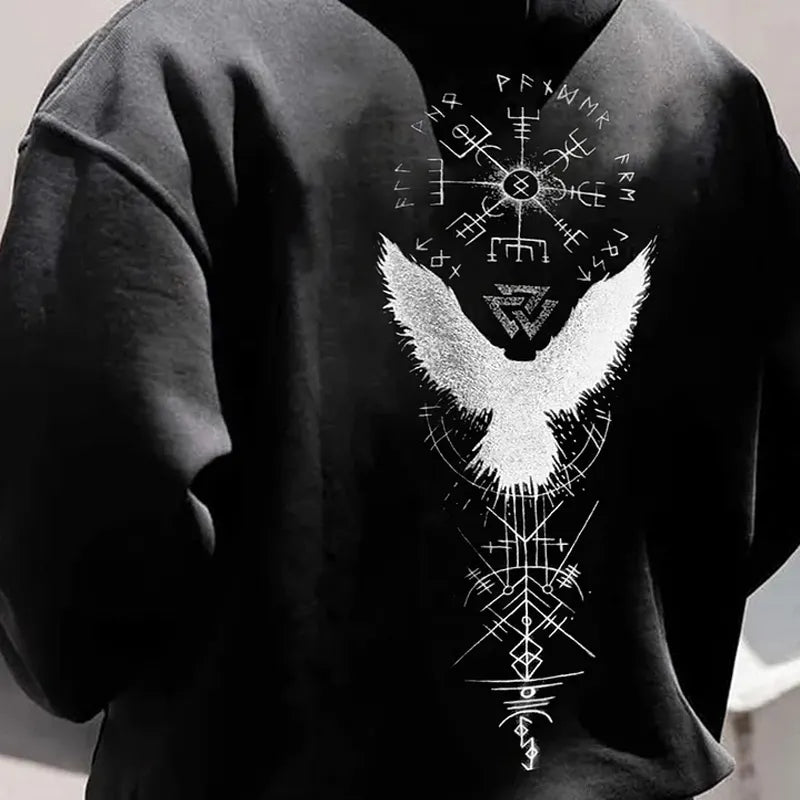 Punk Viking Totem Pullover Hoodie