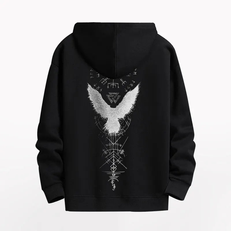 Punk Viking Totem Pullover Hoodie