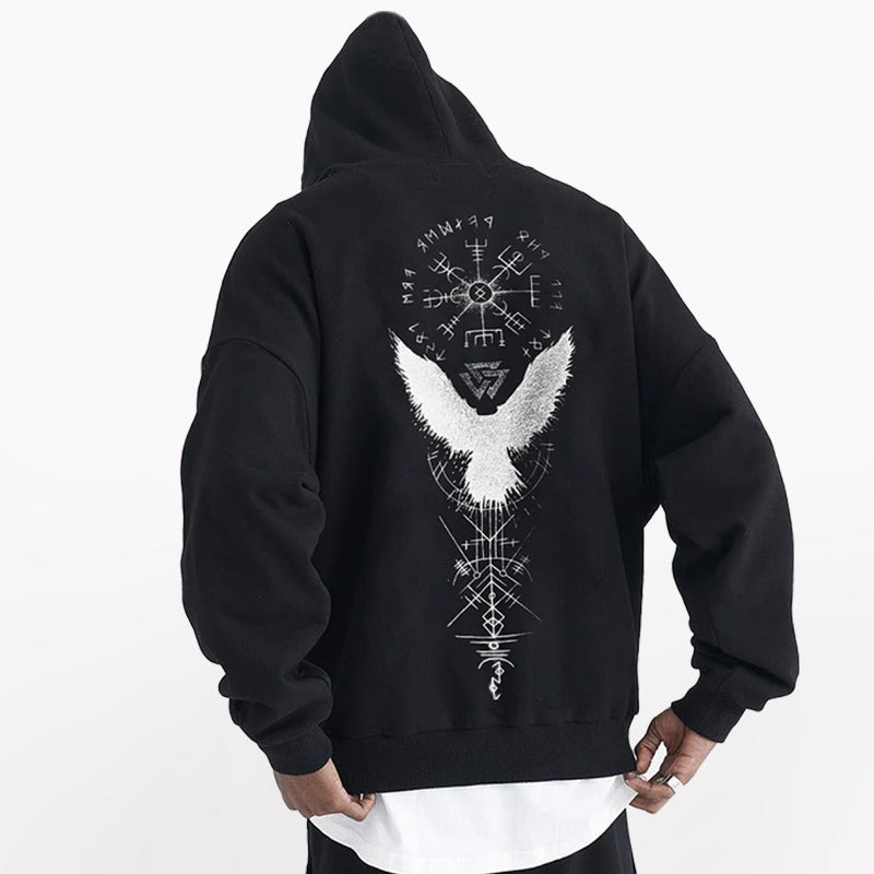 Punk Viking Totem Pullover Hoodie
