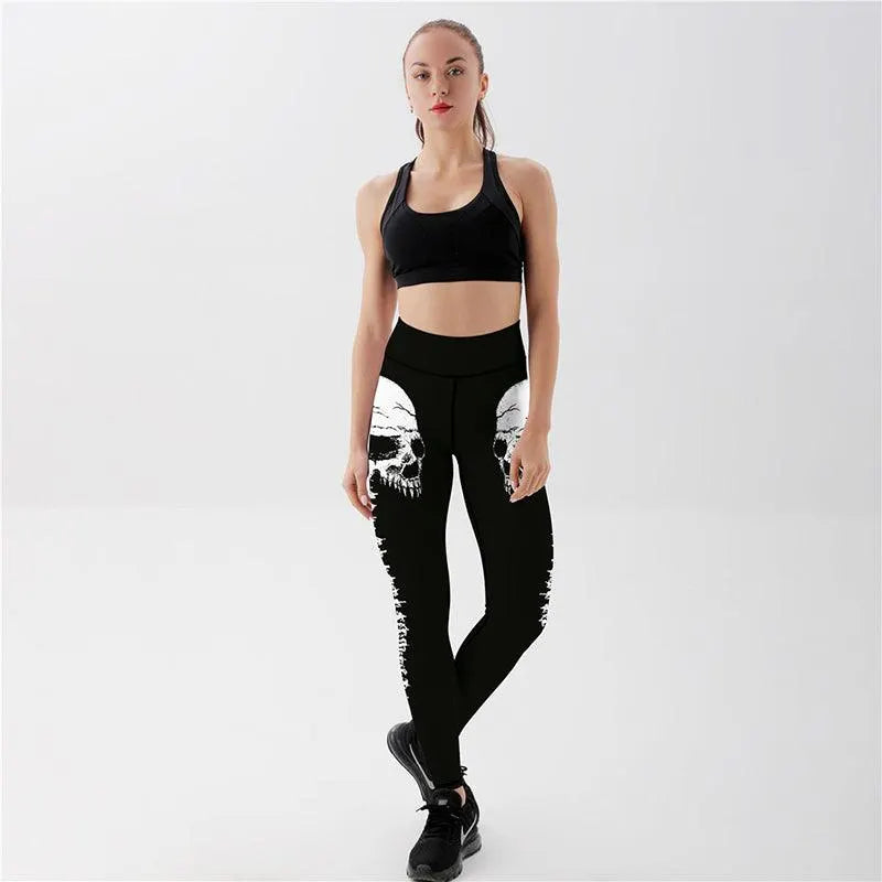 Skeleton Skull Yoga Leisure Leggings