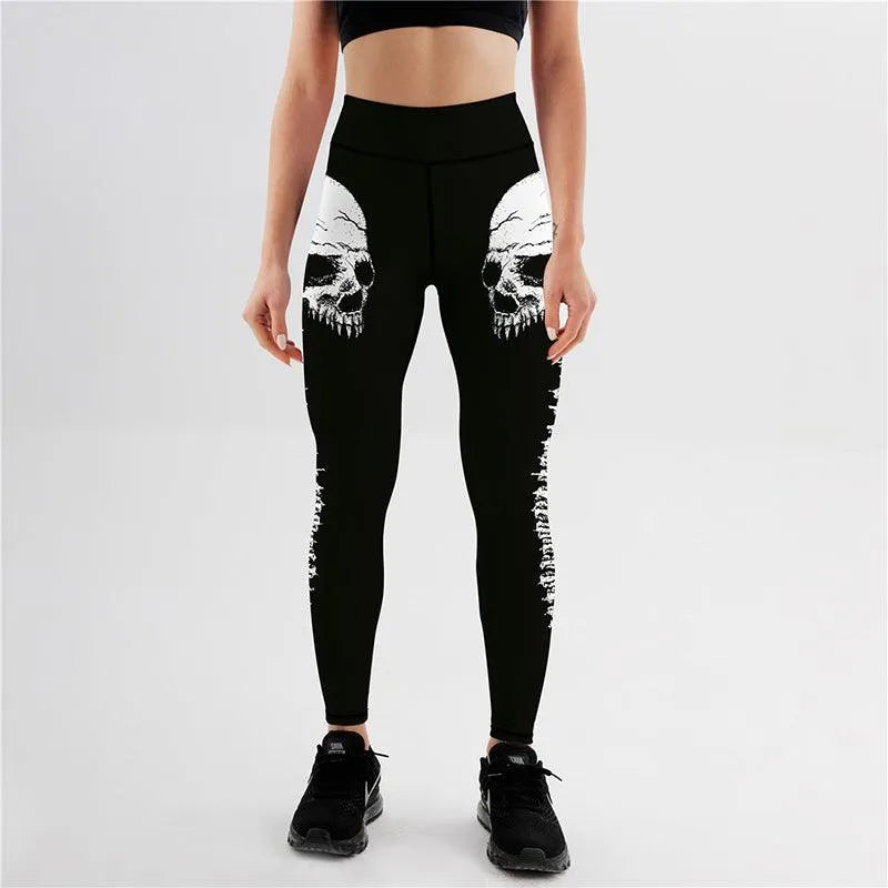 Skeleton Skull Yoga Leisure Leggings