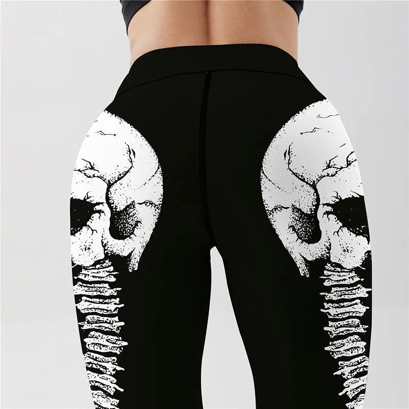 Skeleton Skull Yoga Leisure Leggings