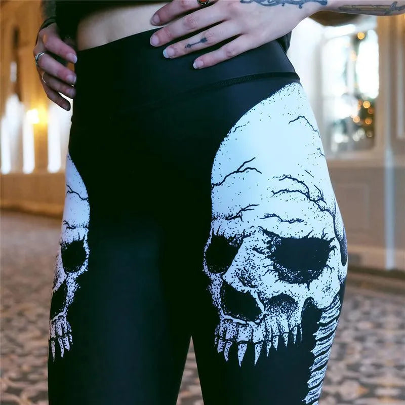 Skeleton Skull Yoga Leisure Leggings