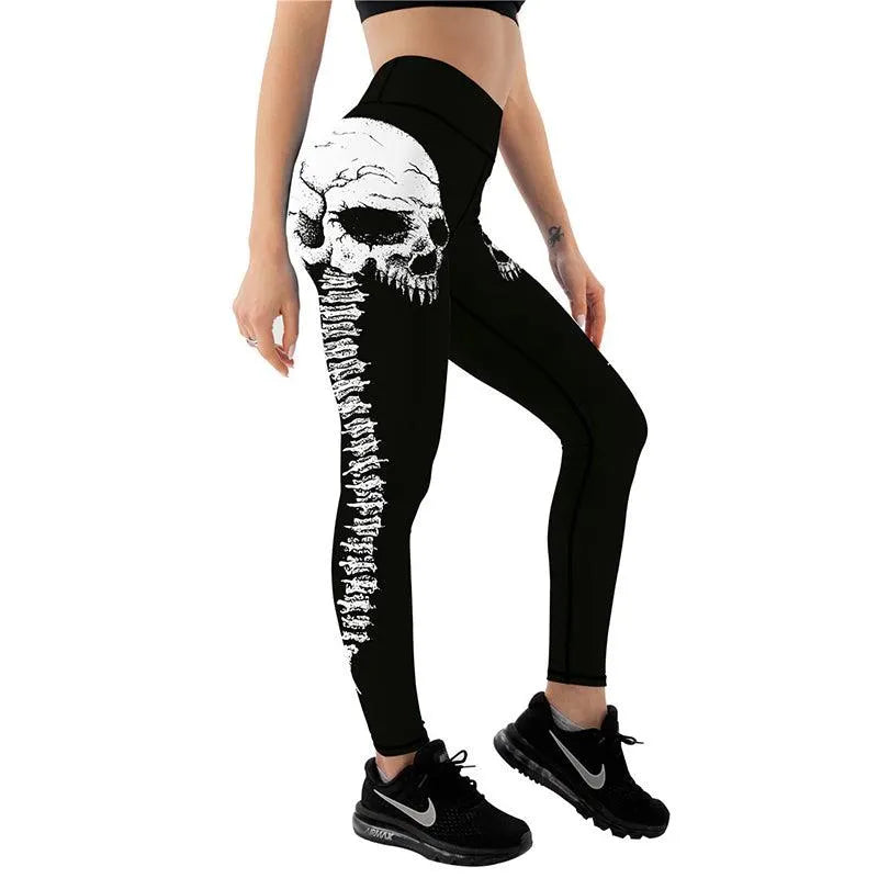Skeleton Skull Yoga Leisure Leggings