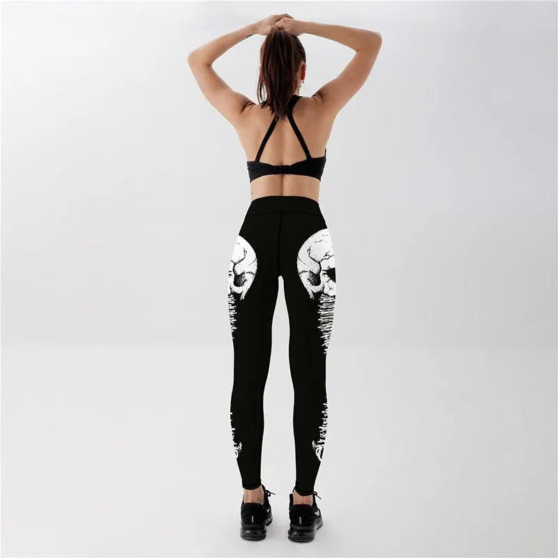 Skeleton Skull Yoga Leisure Leggings