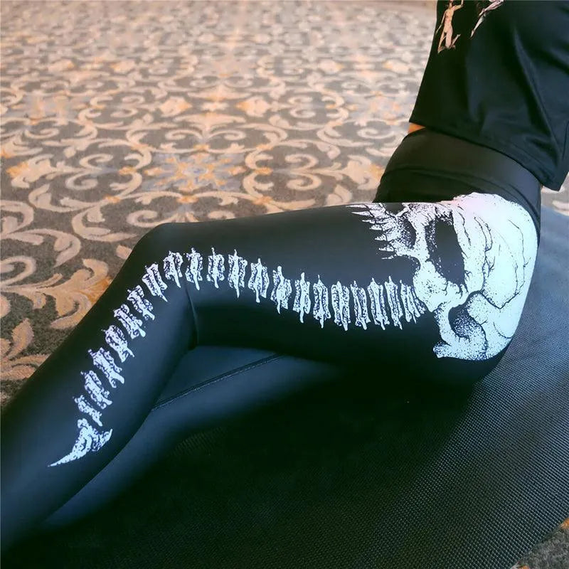 Skeleton Skull Yoga Leisure Leggings