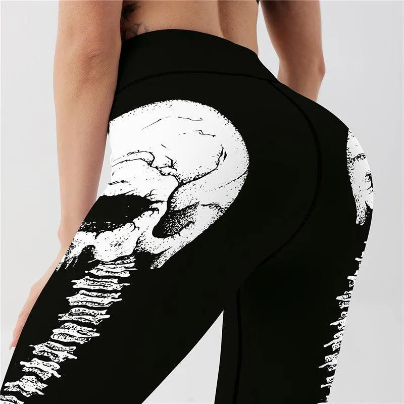 Skeleton Skull Yoga Leisure Leggings