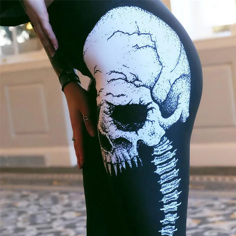 Skeleton Skull Yoga Leisure Leggings