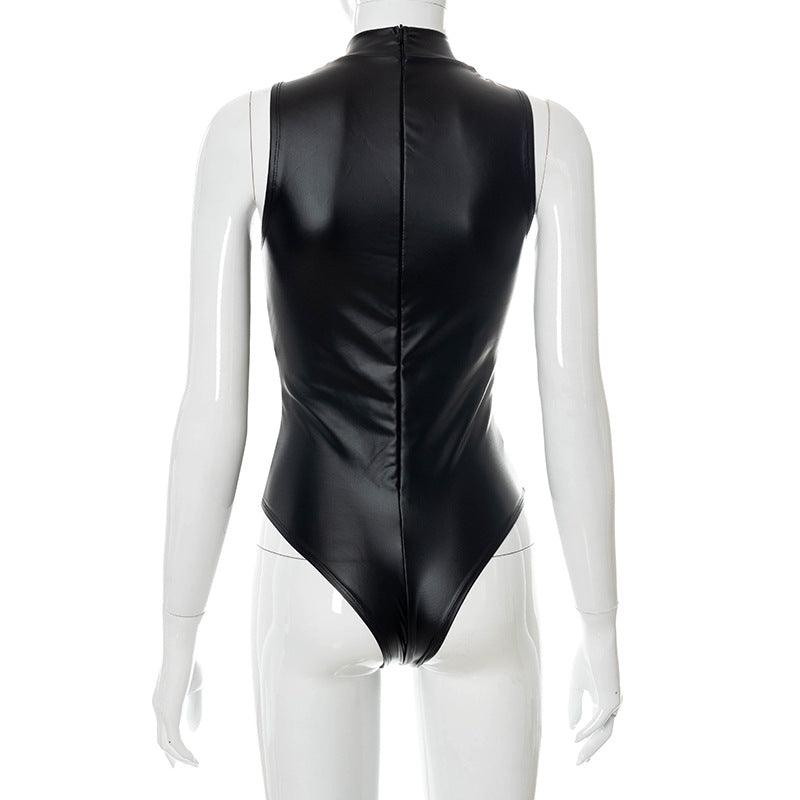 PU Straps Tight Bodysuit