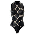 PU Straps Tight Bodysuit