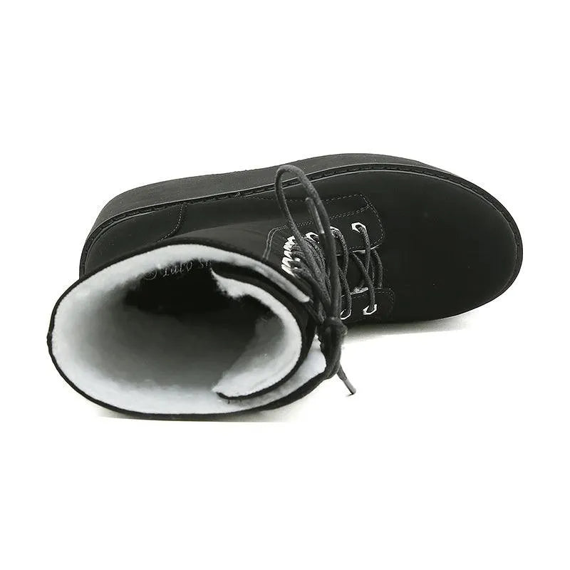 Round Toe High Platform Boots