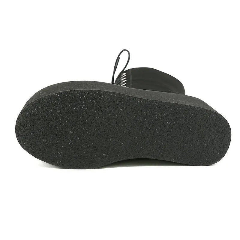 Round Toe High Platform Boots