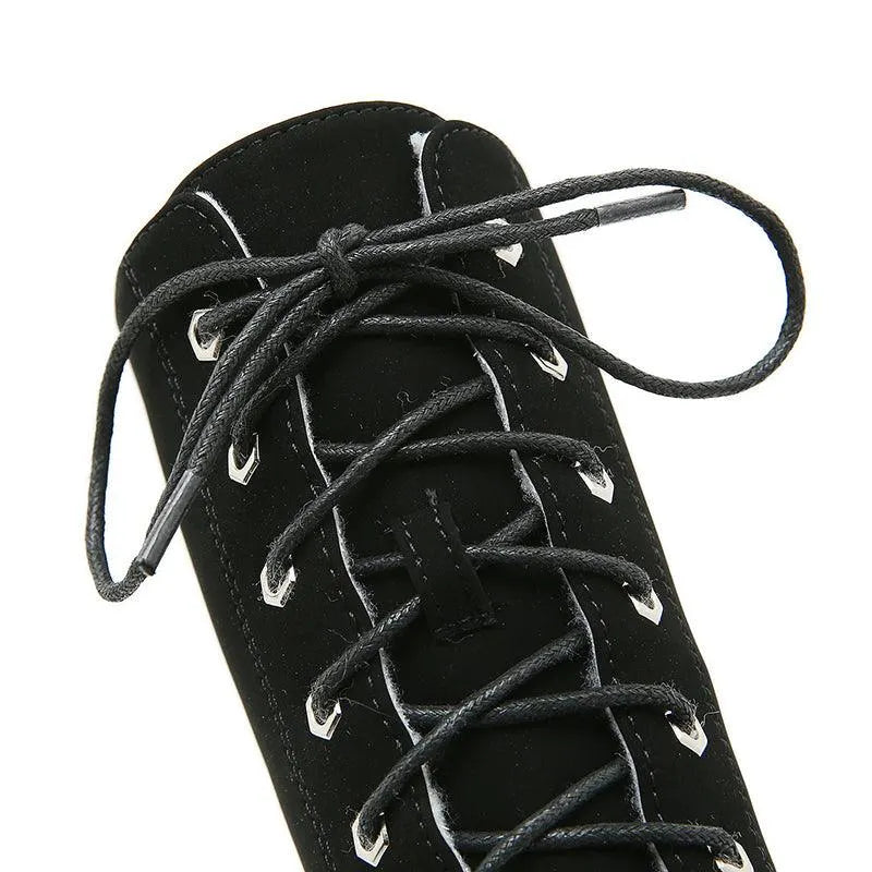 Round Toe High Platform Boots