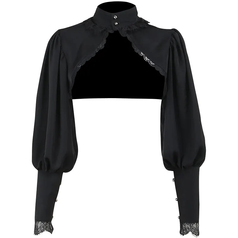 Gothic High Neck Laced Top