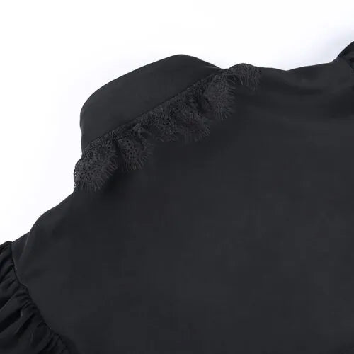 Gothic High Neck Laced Top