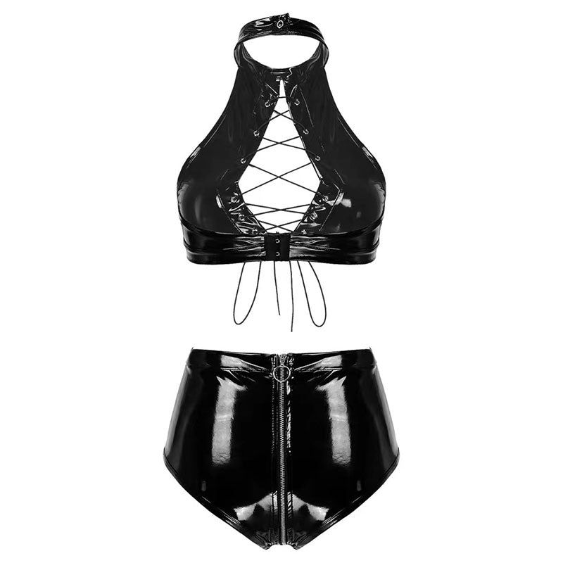 Relaxed PVC Zip Top and Panties