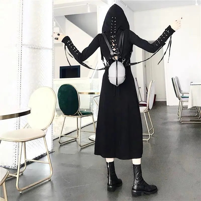 Gothic Punk High Slit Dress