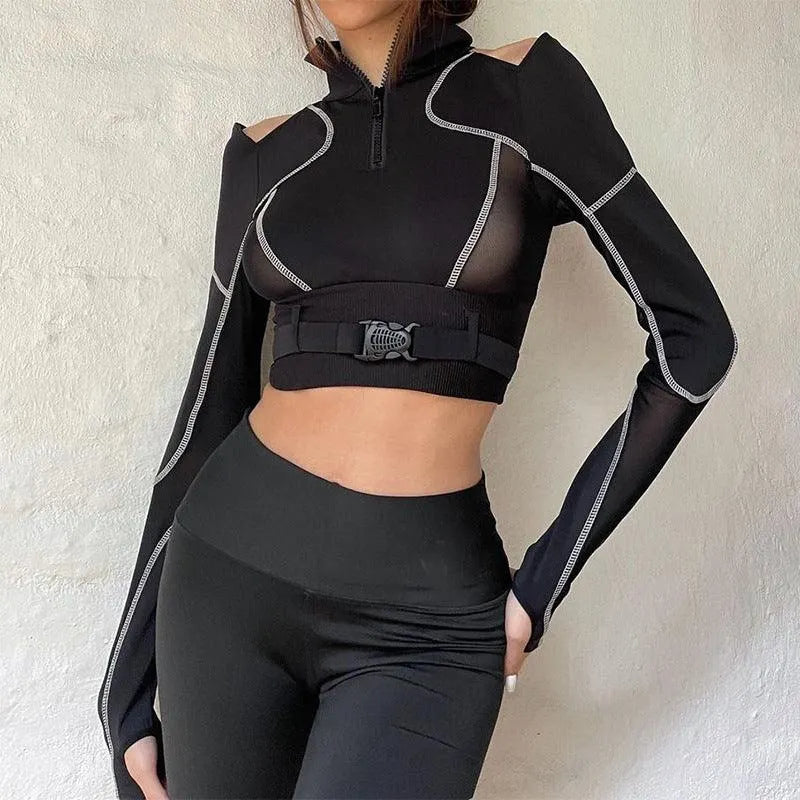 Techwear Cool Girl Locomotive Short Top