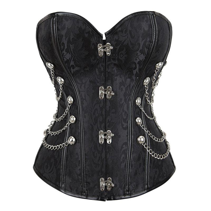Metal Zipper Chain Corset