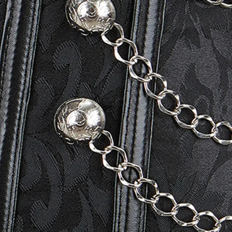 Metal Zipper Chain Corset