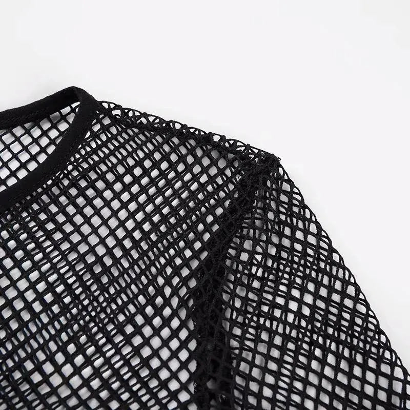 Cropped Mesh Top