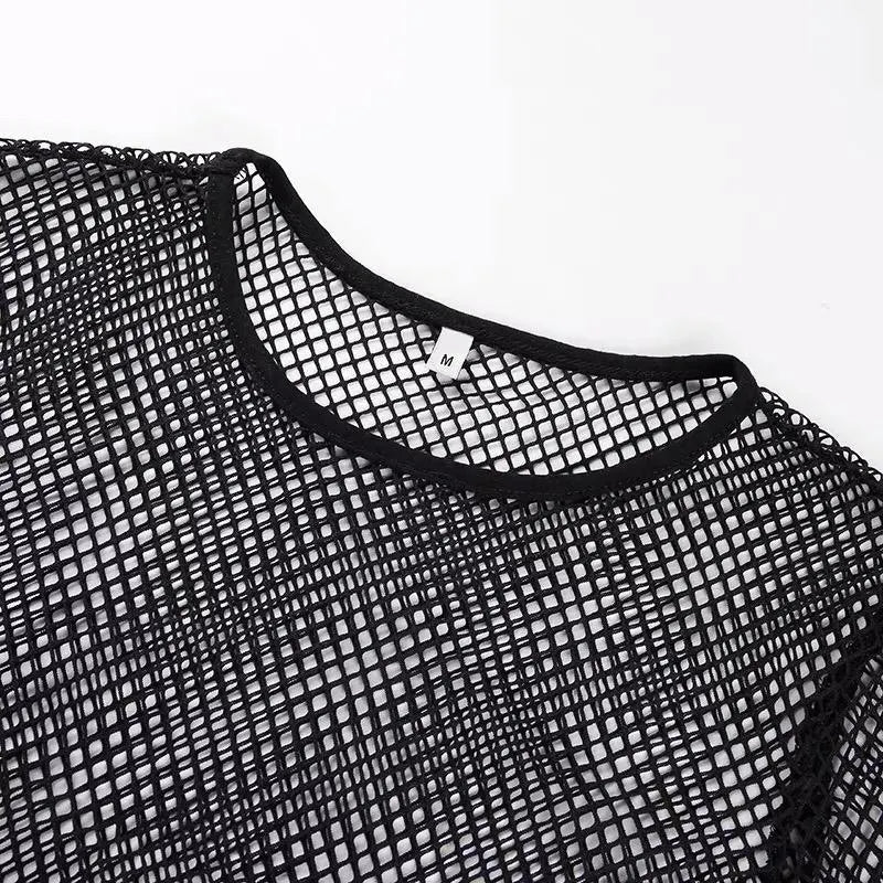 Cropped Mesh Top