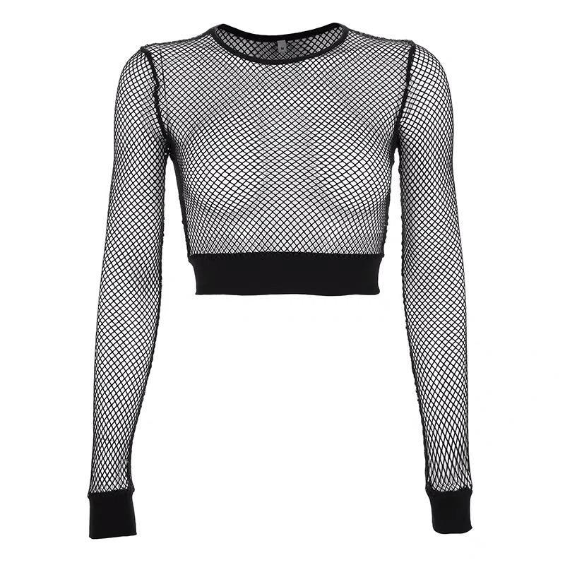 Cropped Mesh Top