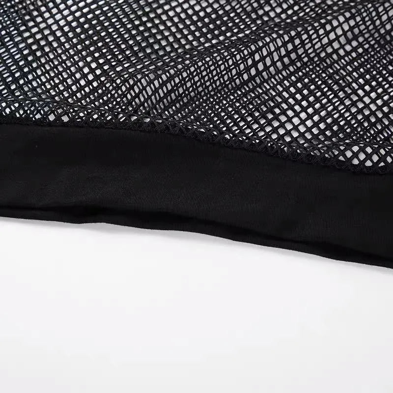 Cropped Mesh Top
