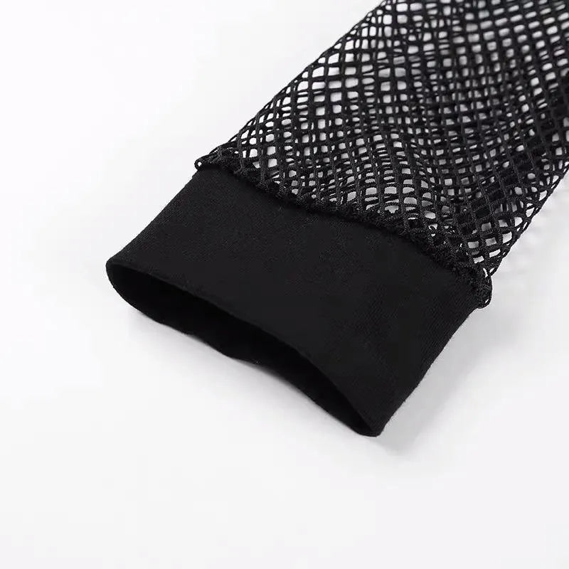 Cropped Mesh Top