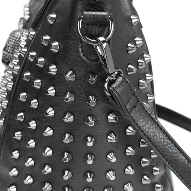 Pack Your Panic Skull Rivets Bag