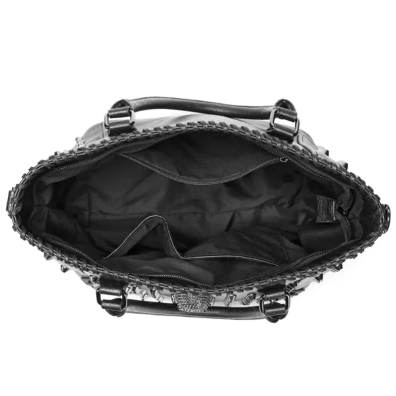 Pack Your Panic Skull Rivets Bag