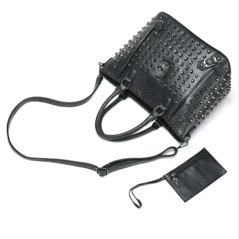 Pack Your Panic Skull Rivets Bag
