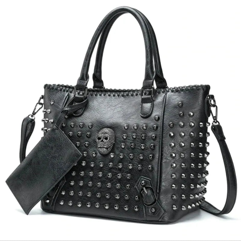 Pack Your Panic Skull Rivets Bag