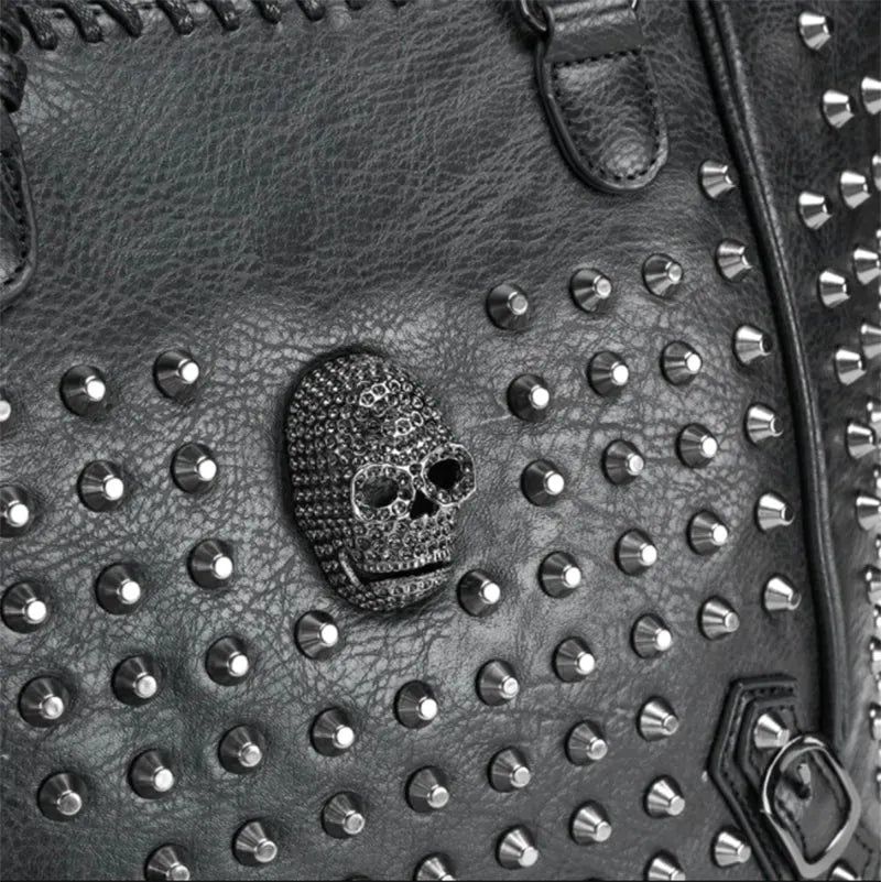 Pack Your Panic Skull Rivets Bag