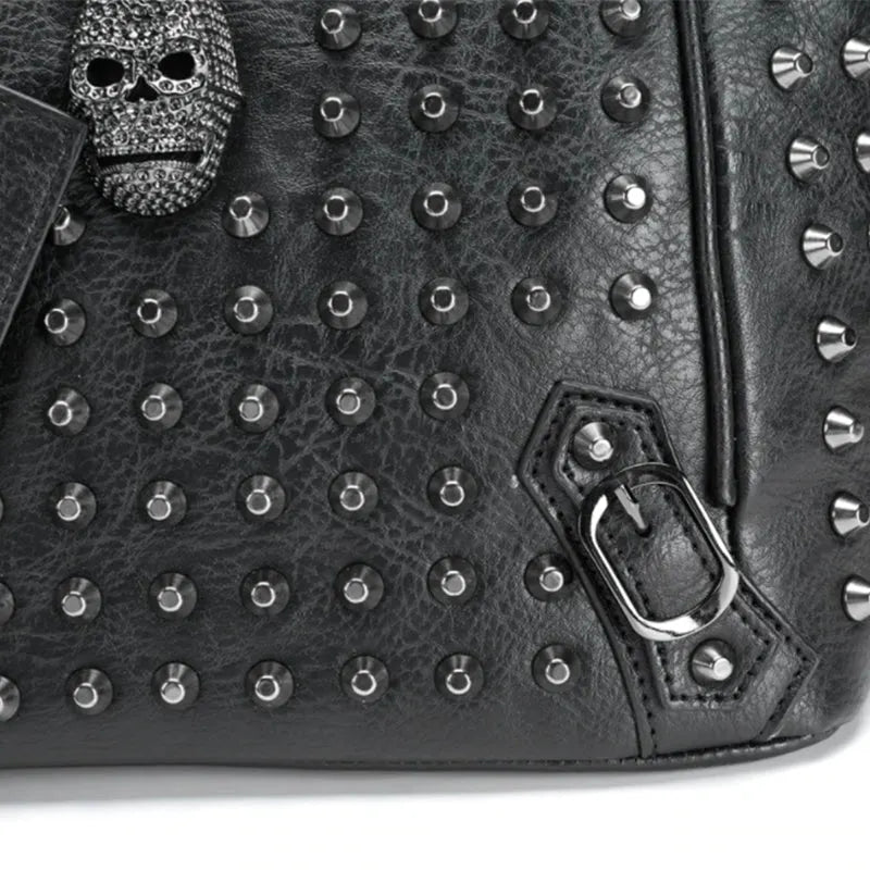 Pack Your Panic Skull Rivets Bag