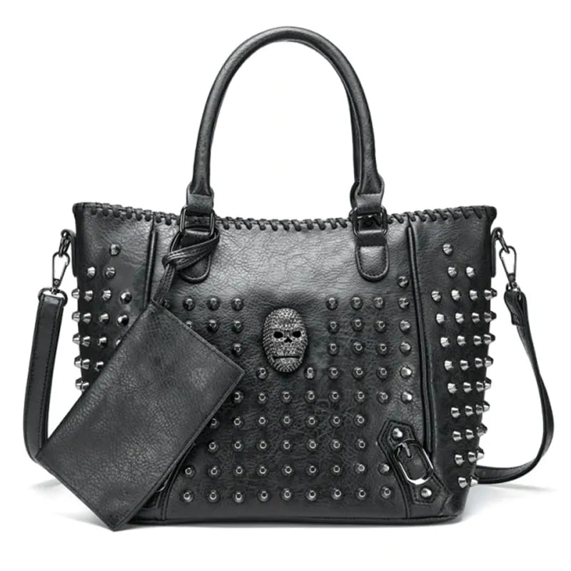 Pack Your Panic Skull Rivets Bag