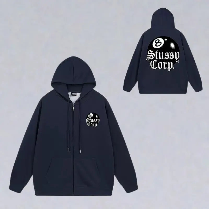 8 Ball  Zip Up Hoodie