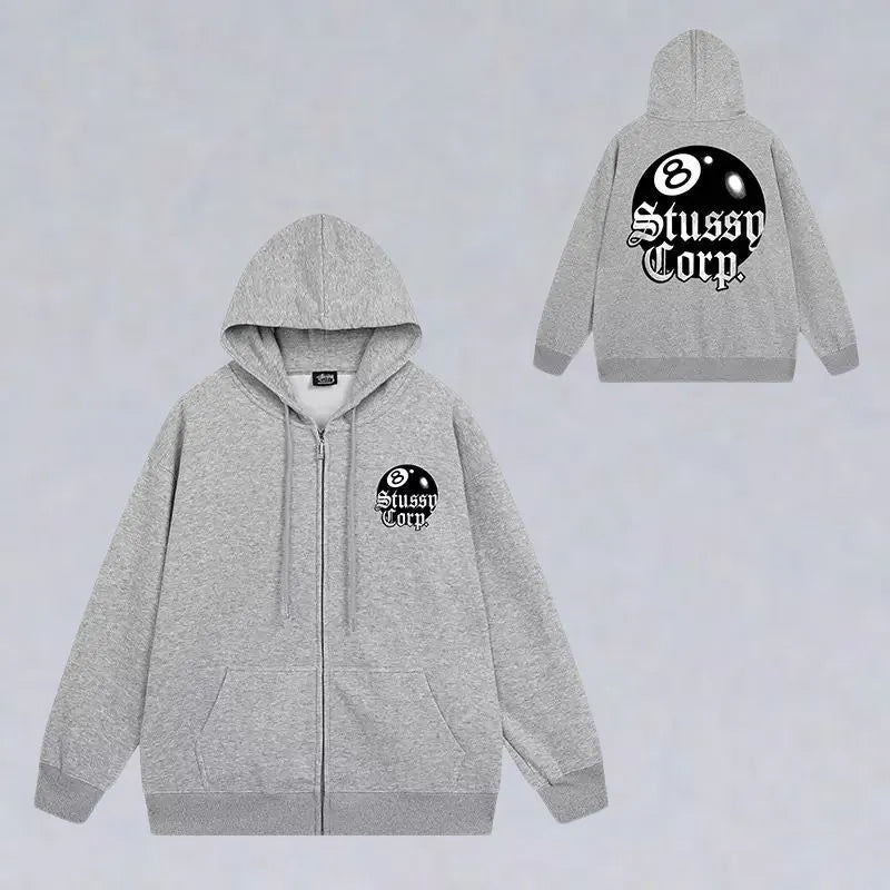 8 Ball  Zip Up Hoodie