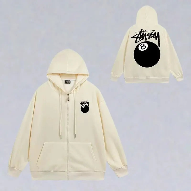 8 Ball  Zip Up Hoodie