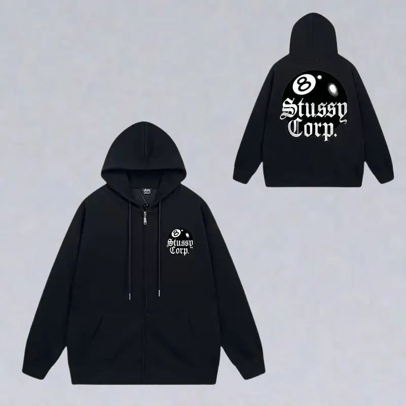 8 Ball  Zip Up Hoodie