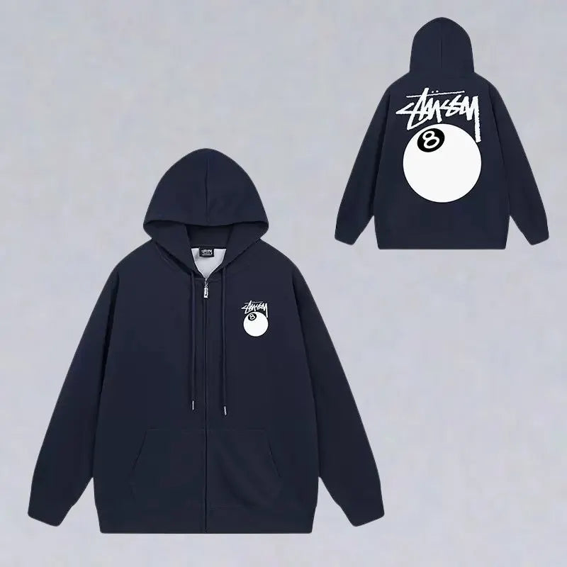 8 Ball  Zip Up Hoodie
