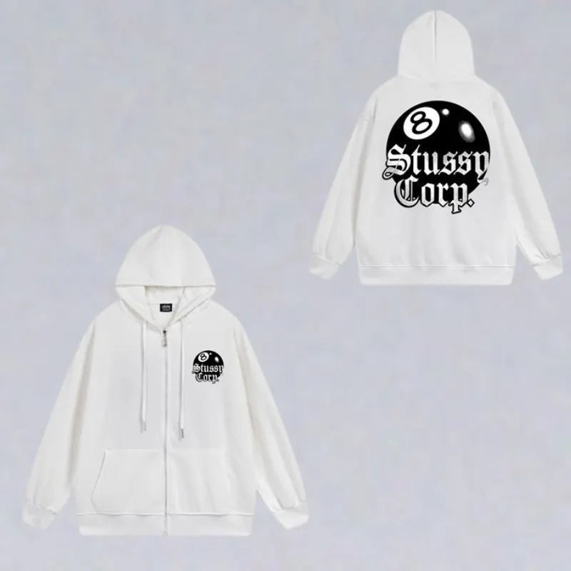 8 Ball  Zip Up Hoodie