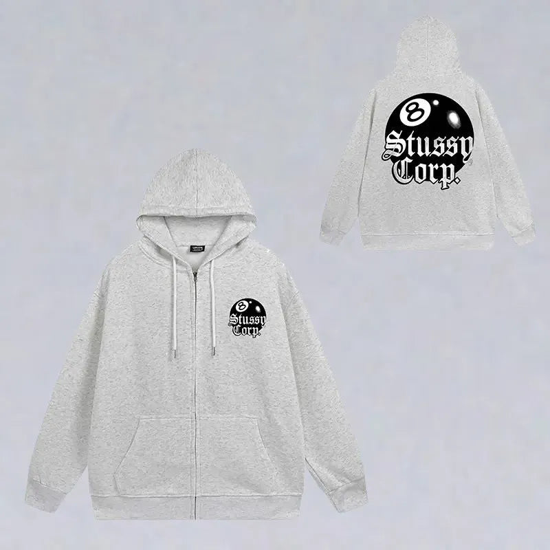 8 Ball  Zip Up Hoodie