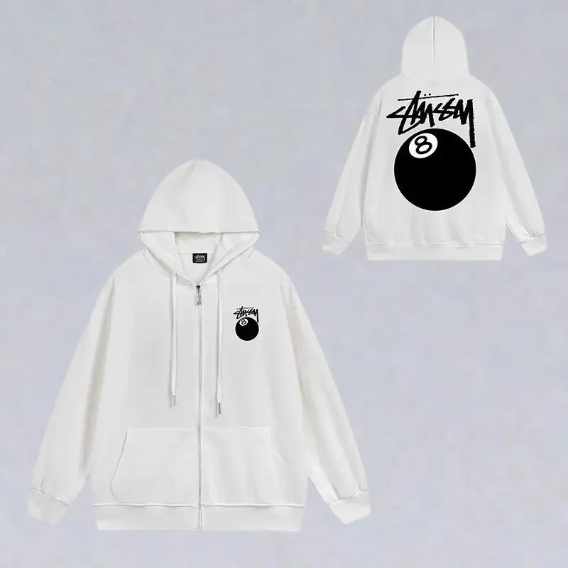 8 Ball  Zip Up Hoodie