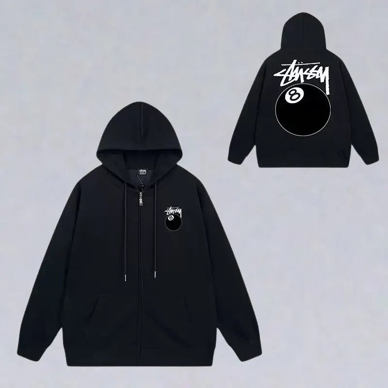 8 Ball  Zip Up Hoodie