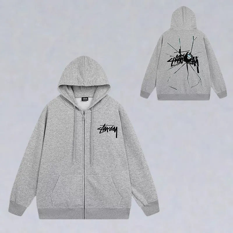 8 Ball  Zip Up Hoodie