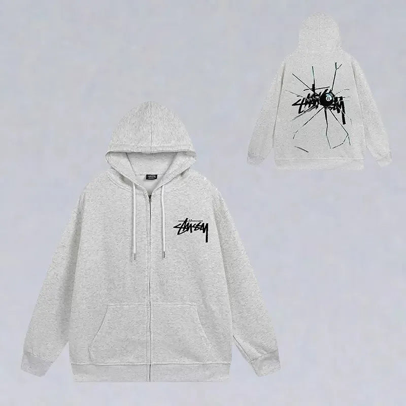 8 Ball  Zip Up Hoodie