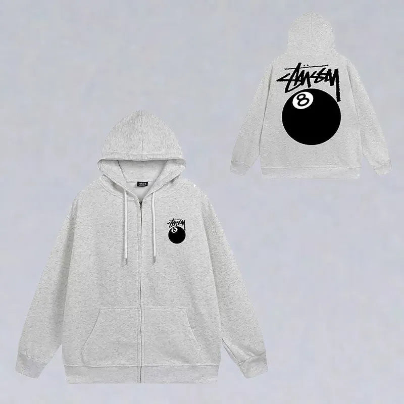8 Ball  Zip Up Hoodie