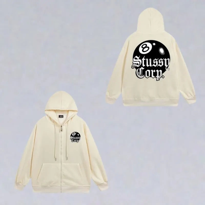 8 Ball  Zip Up Hoodie